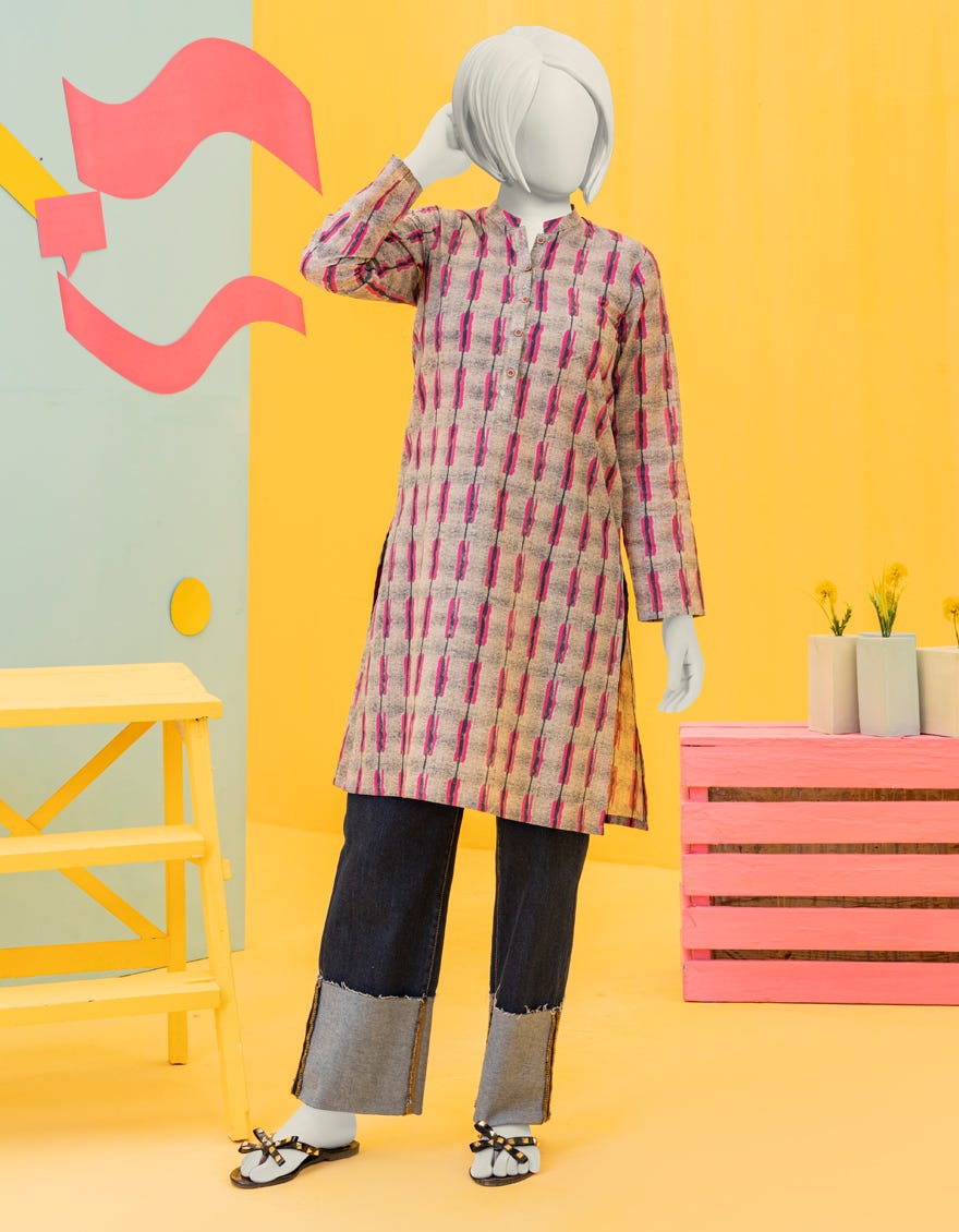 Multicolor Lawn Teens Kurti | Jygk-S-Ygkl-107-24