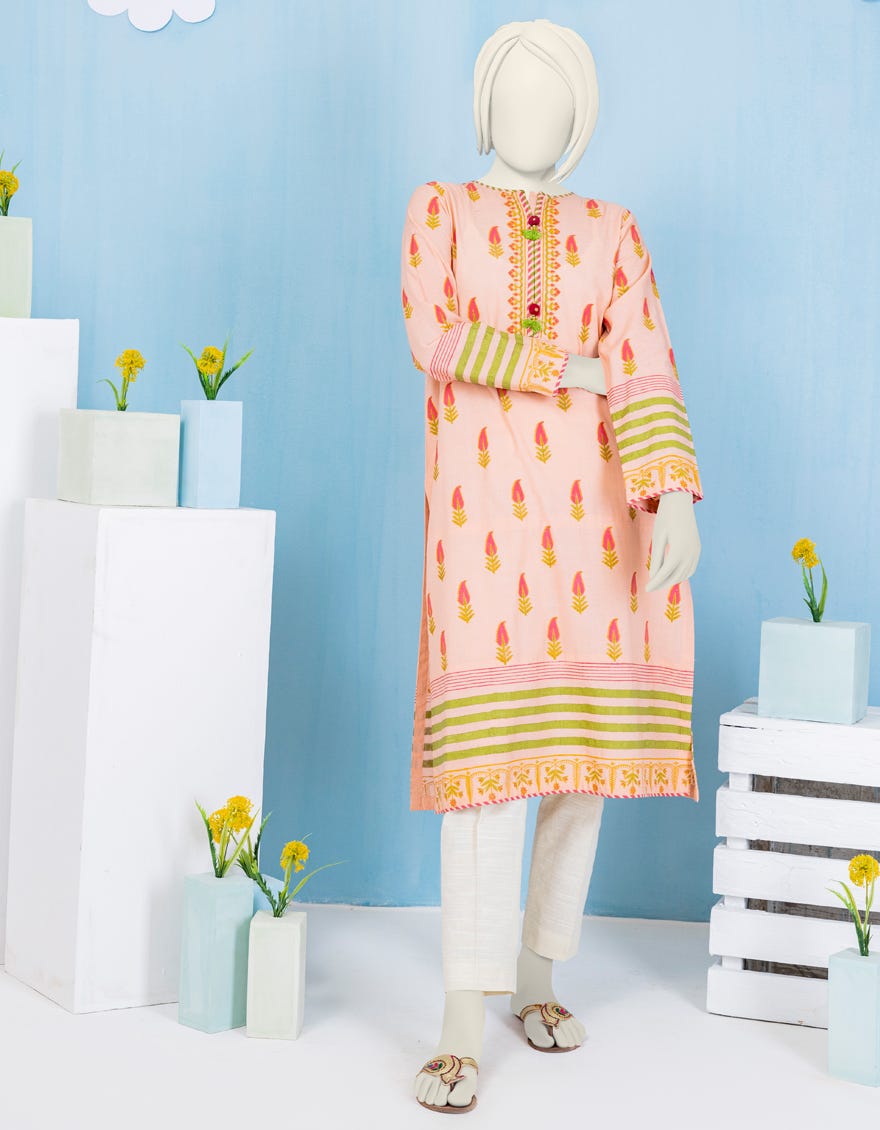 Peach Lawn Teens Kurti | Jygk-S-Ygkl-115-24