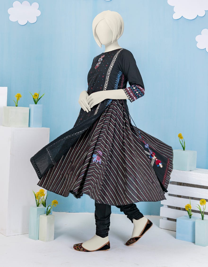 Black Lawn Teens Kurti | Jygk-S-Ygkl-116-24