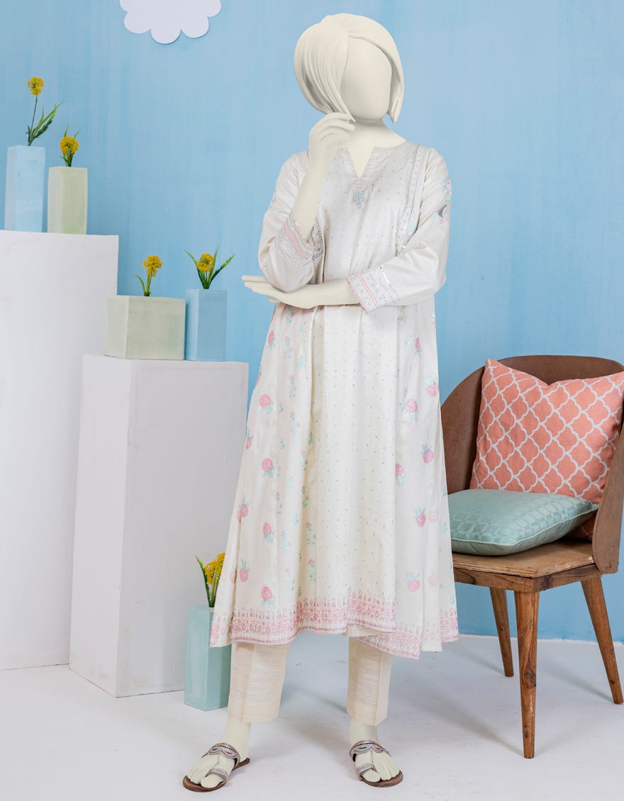 Ecru Lawn Teens Kurti | Jygk-S-Ygkl-117-24