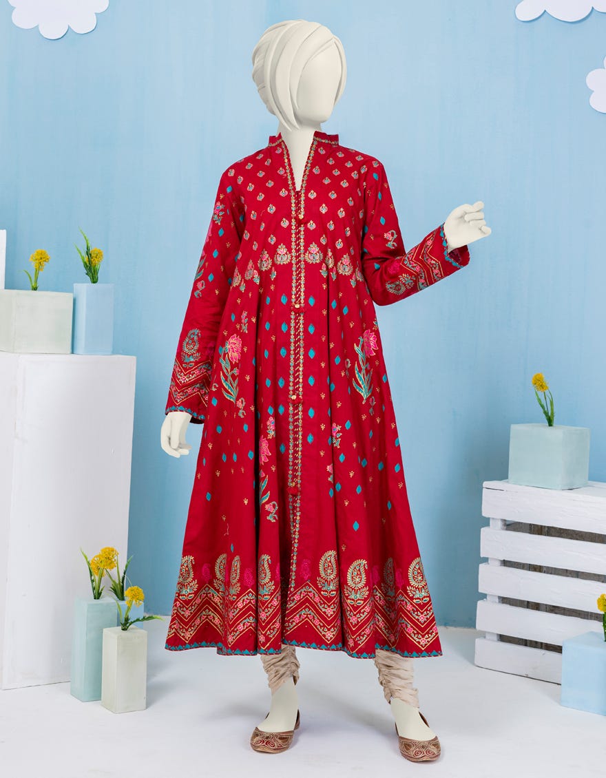 Red Lawn Teens Kurti | Jygk-S-Ygkl-119-24