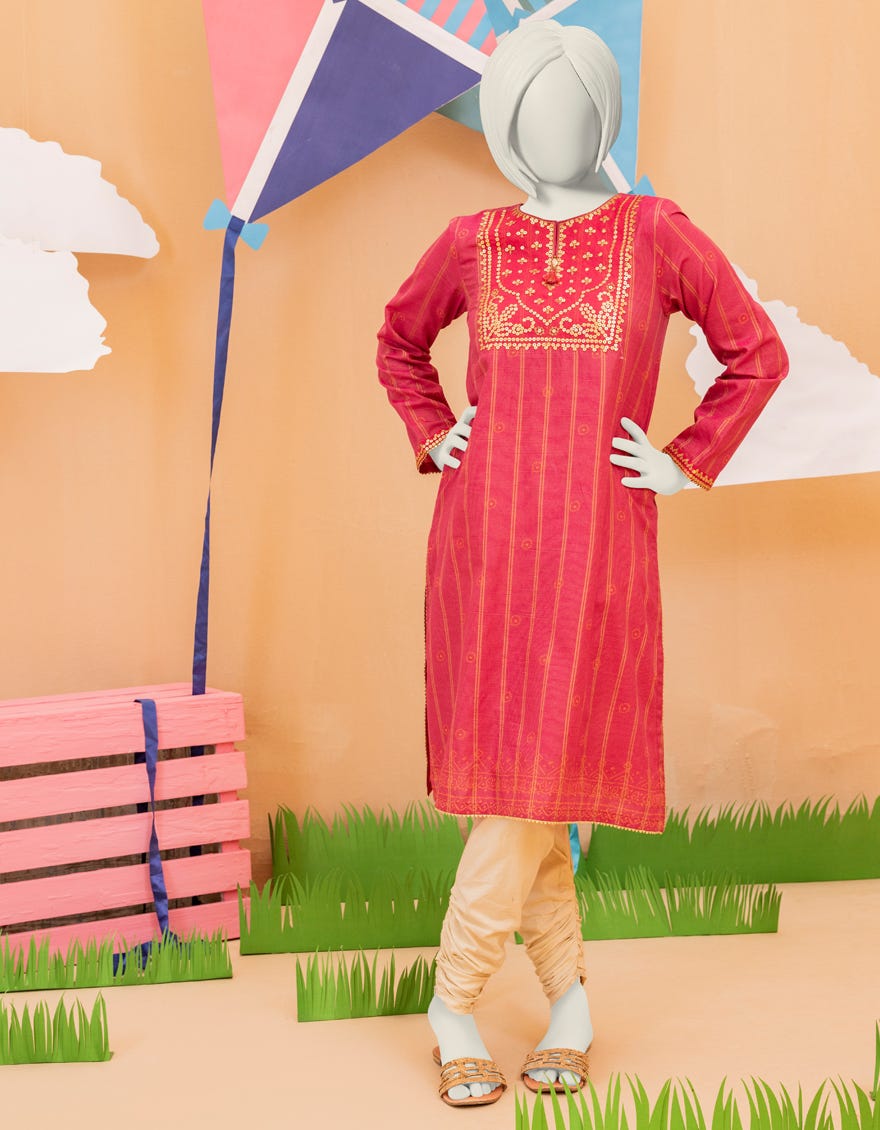 Pink Lawn Teens Kurti | Jygk-S-Ygkl-132-24