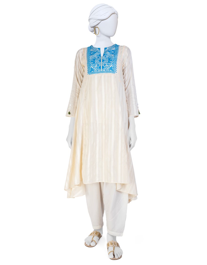 Off White Lawn Kurti | Jygk-Ygkl-S-144-23
