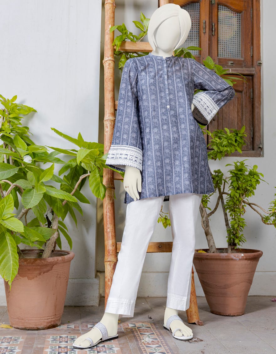 Grey Lawn Kurti | Jygk-Ygkl-S-152-23