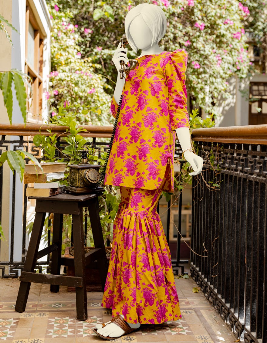 Yellow Lawn Teens 2 Piece Stitched | Jgk-S-Ygtl-441-23