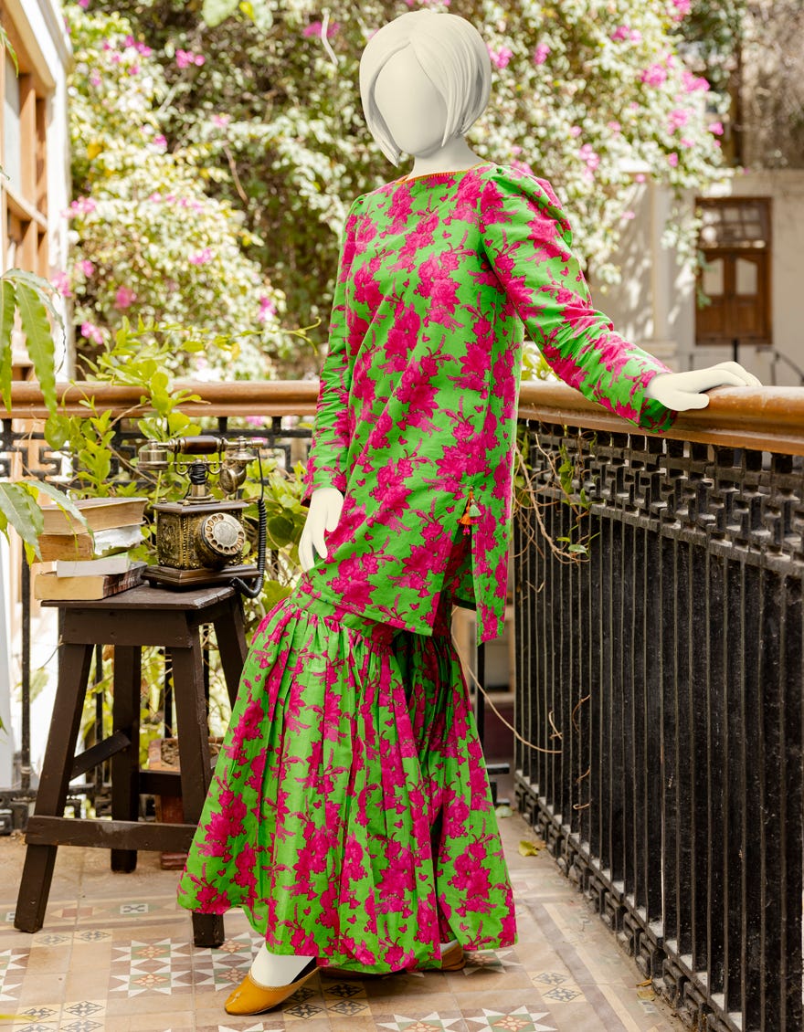 Green Lawn Teens 2 Piece Stitched | Jgk-S-Ygtl-442-23