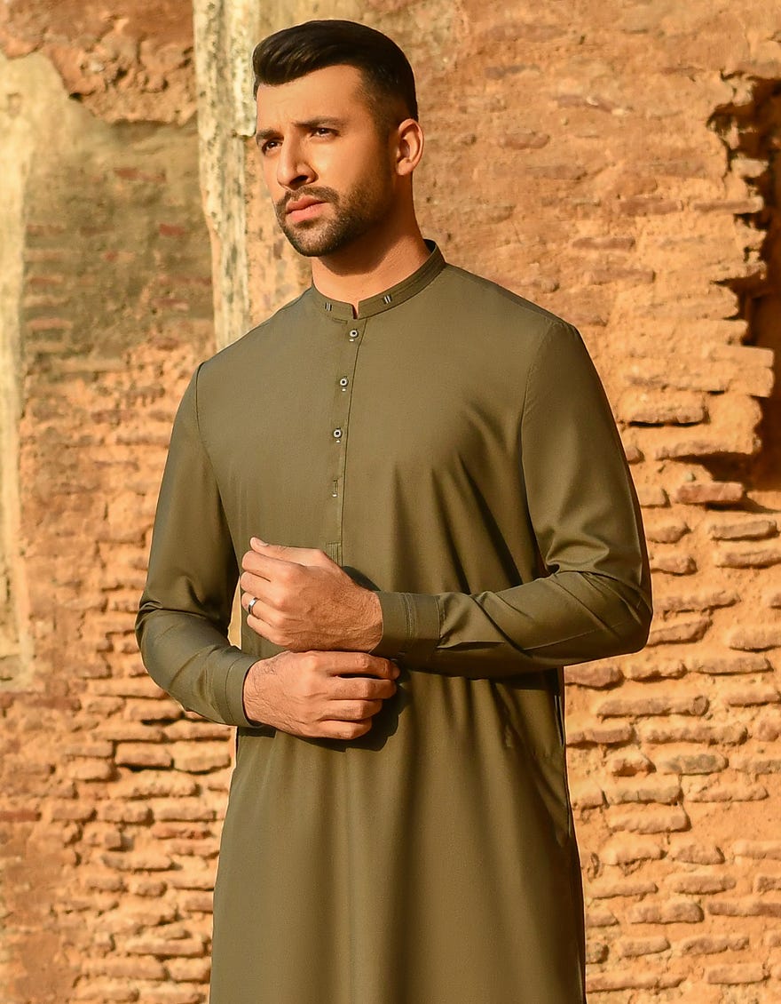 Mens green shalwar kameez on sale