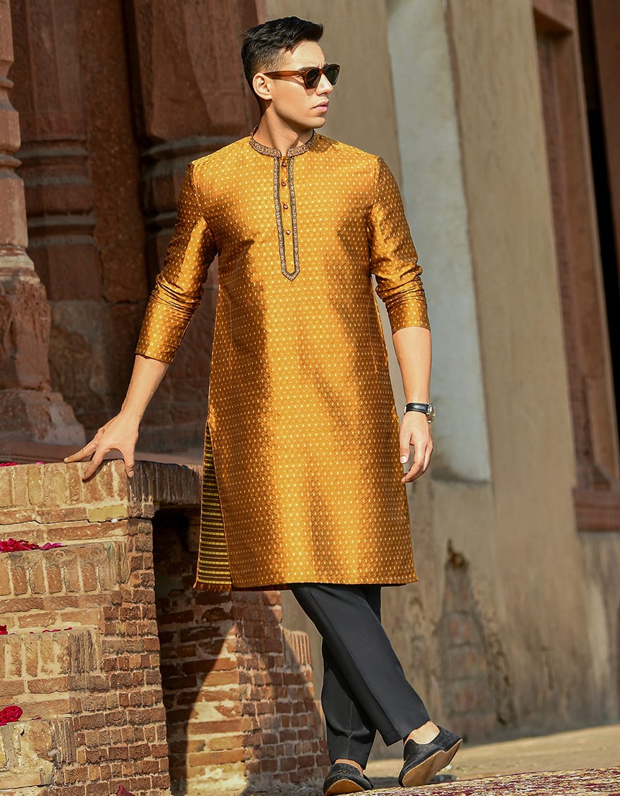 COPPER BROWN POLYESTER SPECIAL KURTA JJK SP 44035