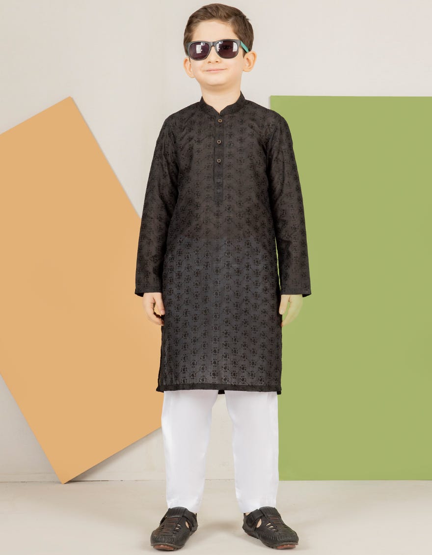 Junaid jamshed 2025 black kurta