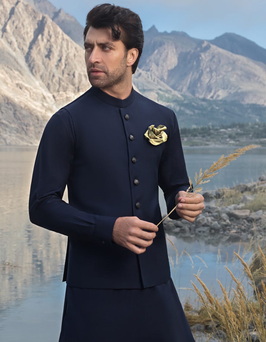 Shalwar kameez waistcoat sales