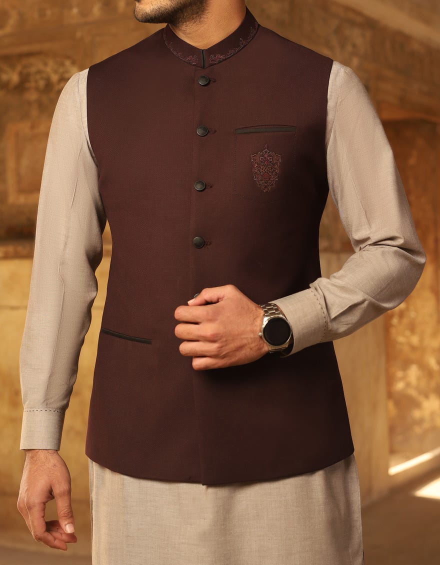Junaid jamshed new arrivals mens waistcoat