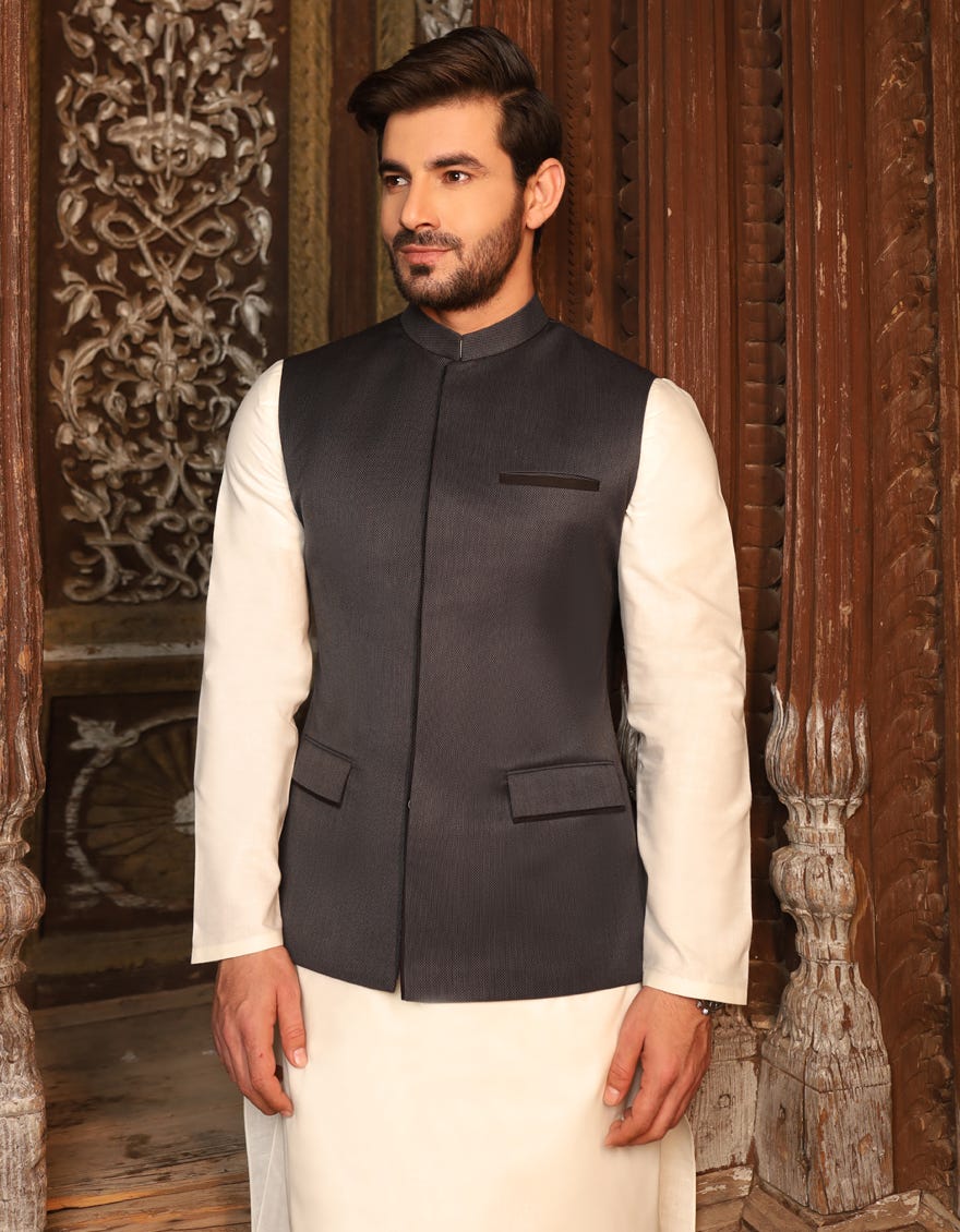 Junaid jamshed waistcoat 2019 top