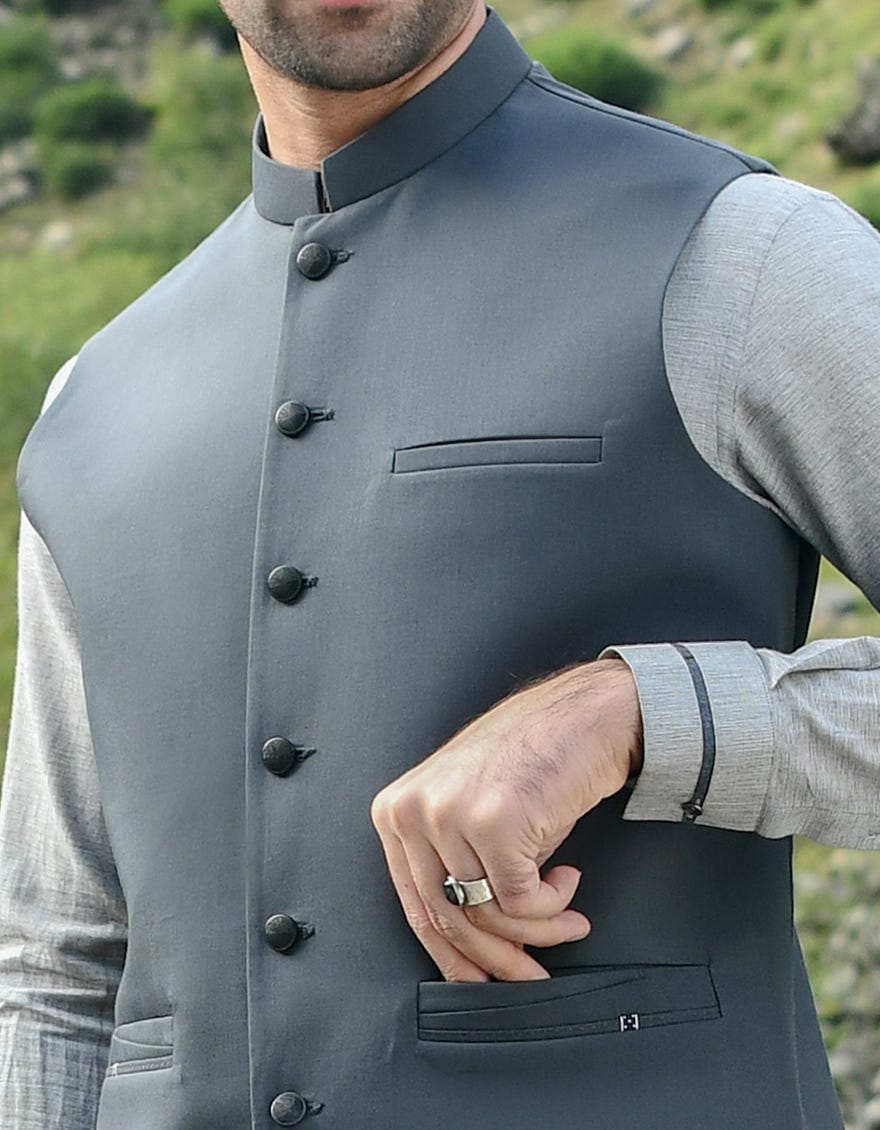 Gray discount color waistcoat