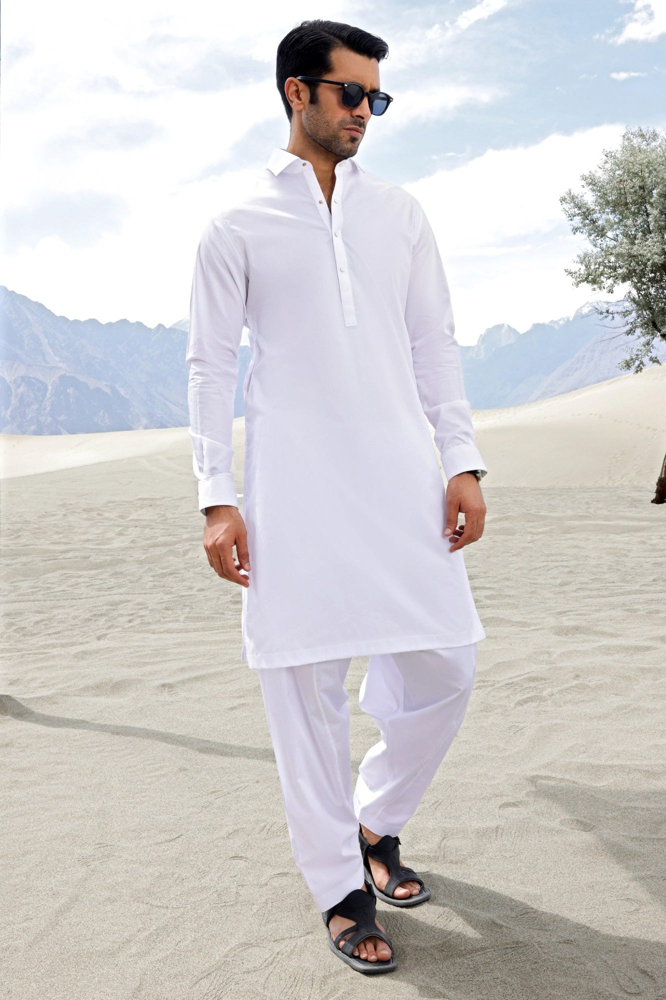 White cotton kameez outlet